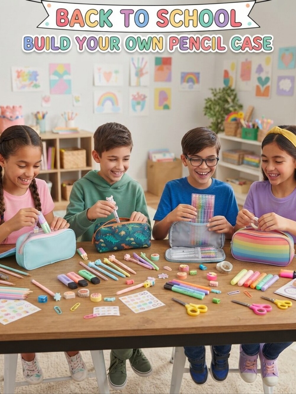 Back to School Build Your Own Pencil Case Custom Stationery Kit - Picture 1 of 11